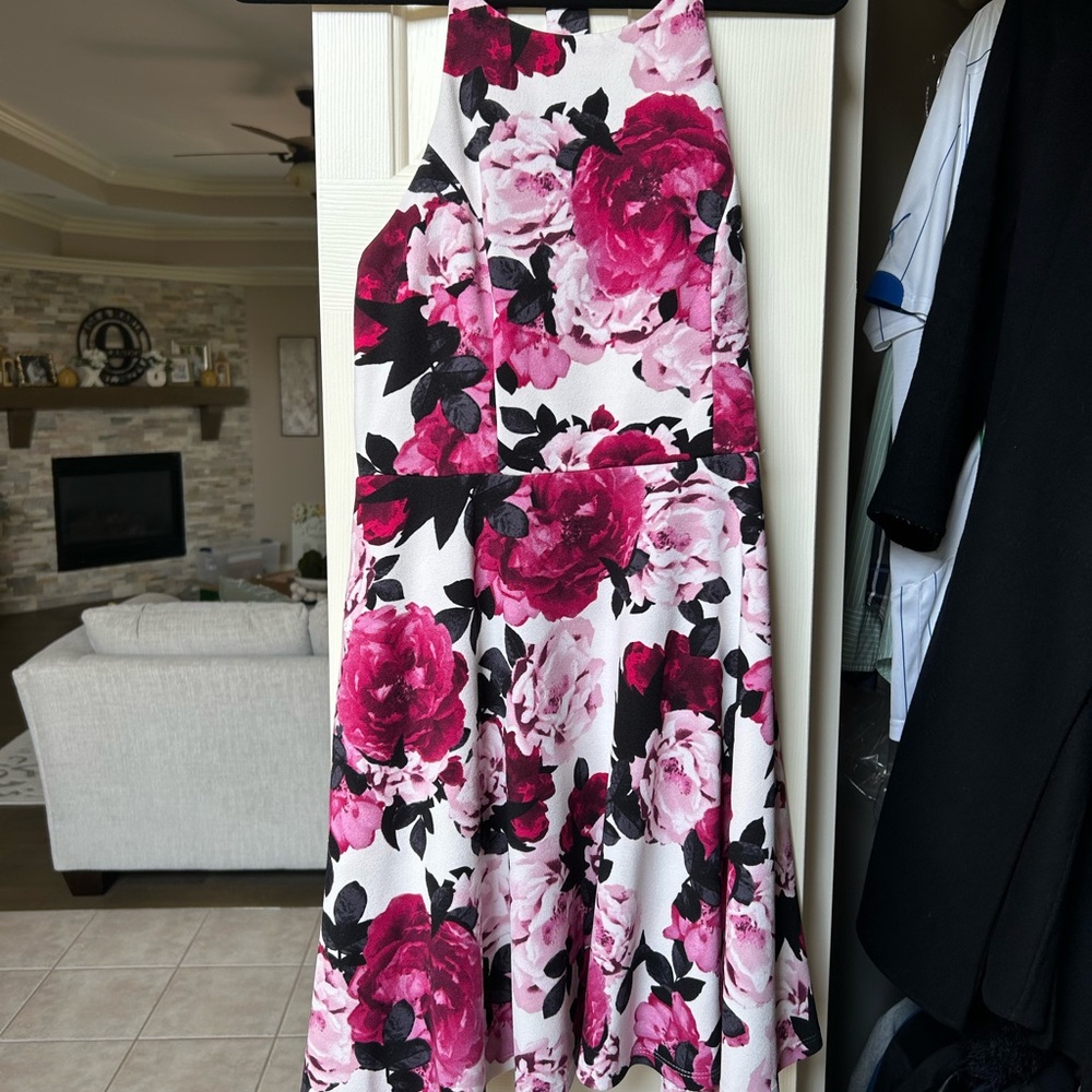 Speechless Pink and Black Halter Sundress